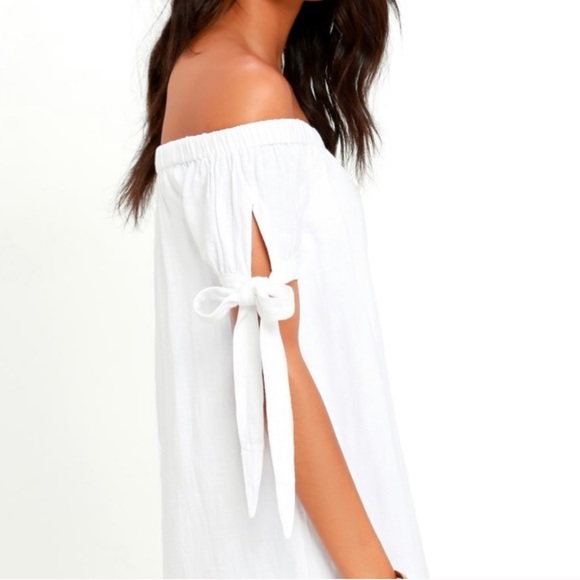 Off the shoulder white mini dress - Picture 3 of 8